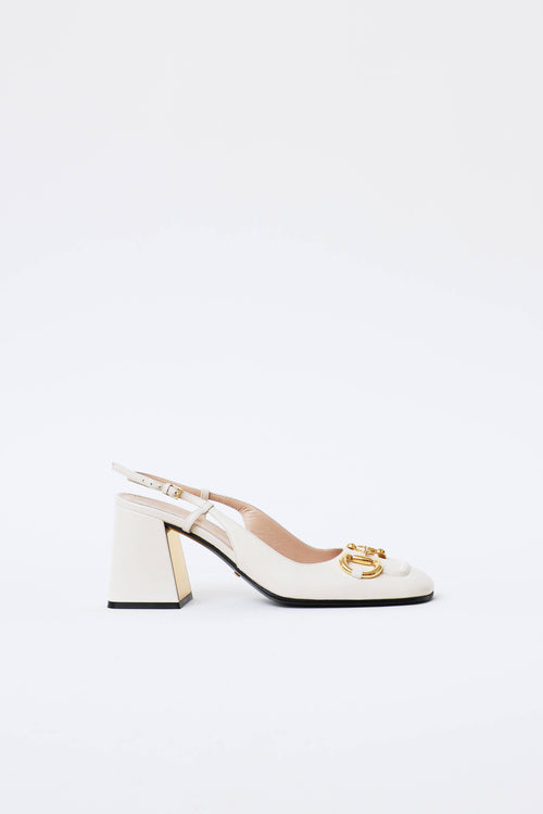 Leather Slingback Heel