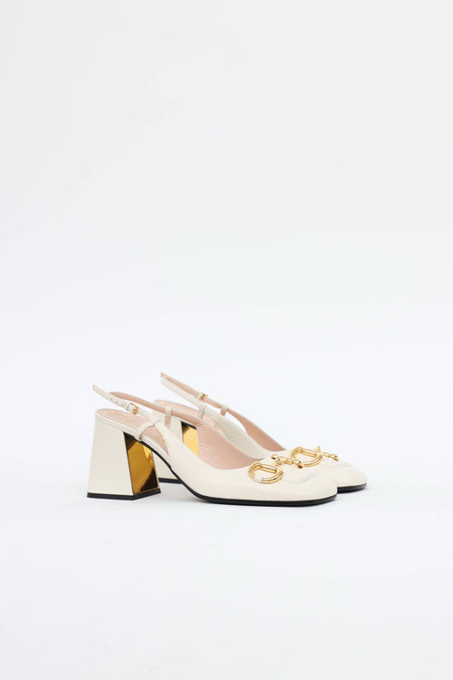 Leather Slingback Heel
