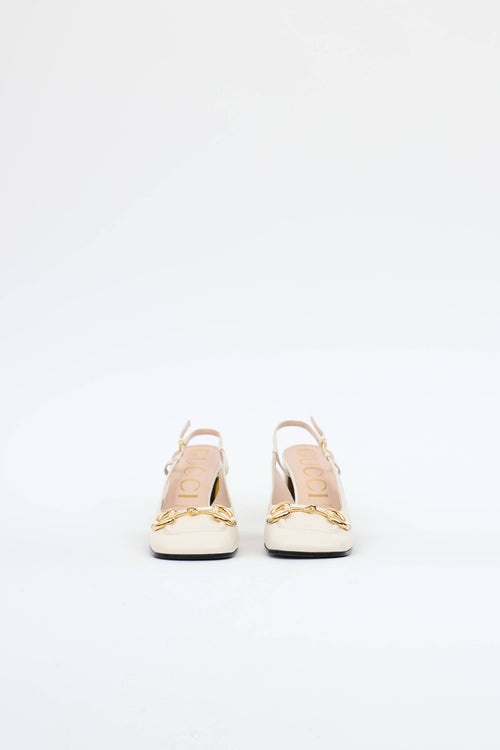 Leather Slingback Heel