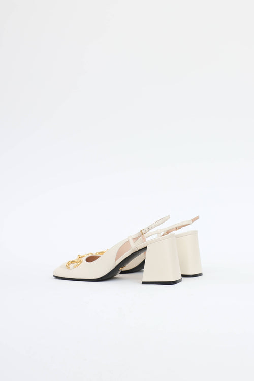 Leather Slingback Heel