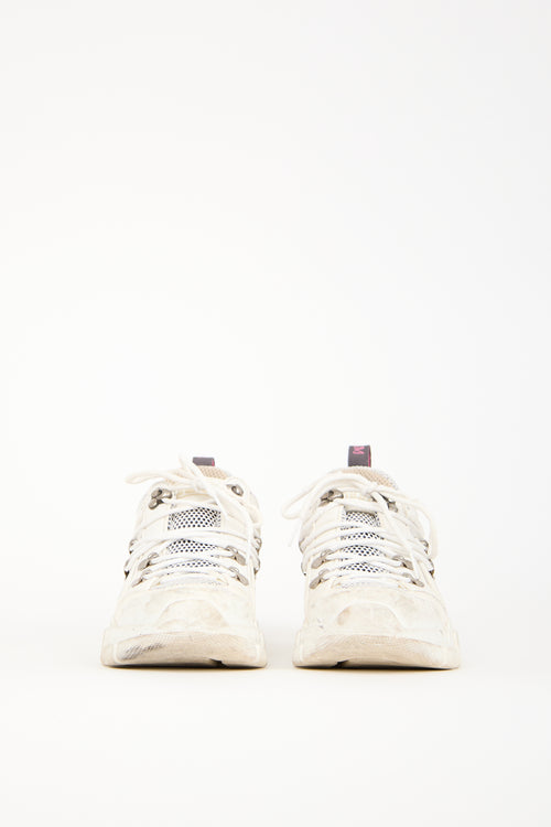 Gucci White Leather Flashtrek Sneaker
