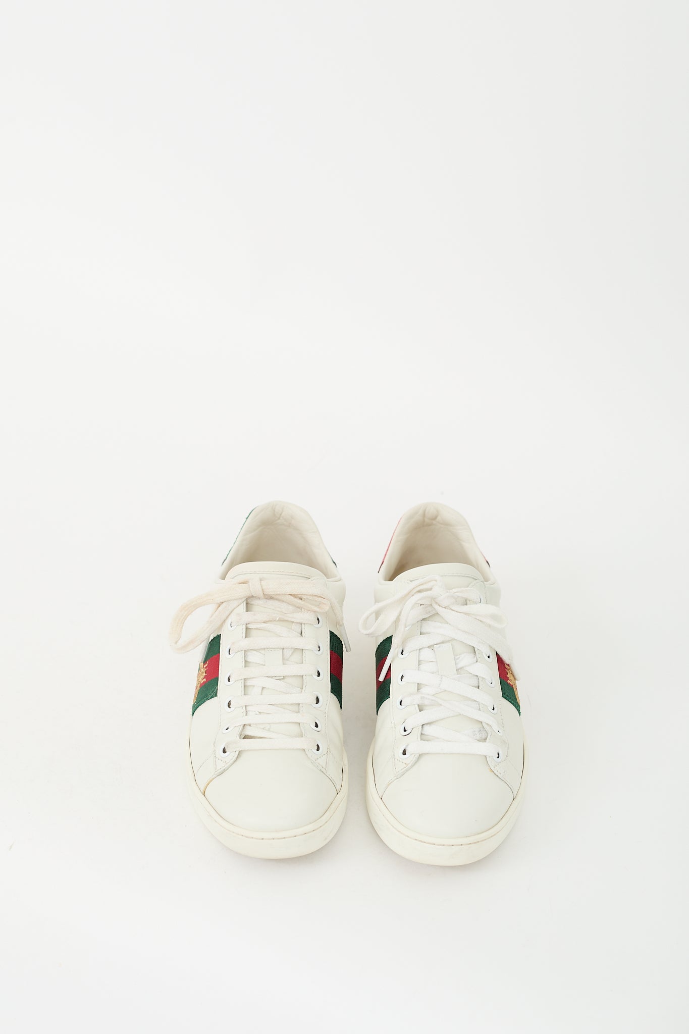 Gucci White & Multi Leather Ace Bee Sneaker