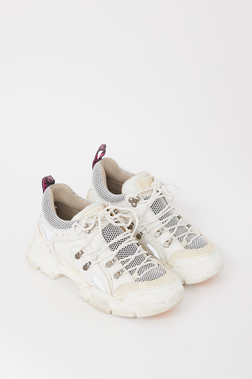 Gucci White & Multicolour Flashtrek Sneaker