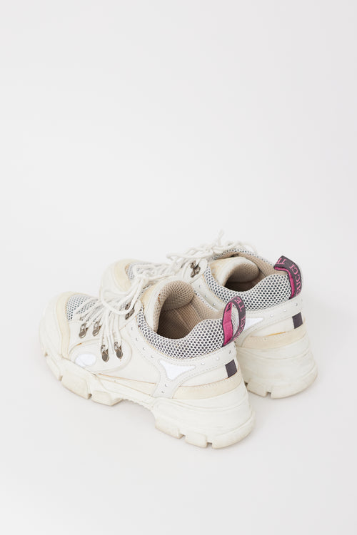 Gucci White & Multicolour Flashtrek Sneaker