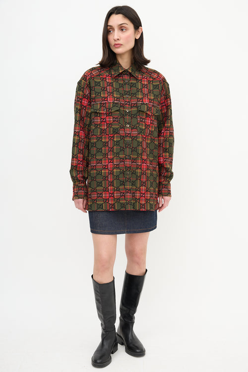 Gucci Wool GG Tartan Shirt