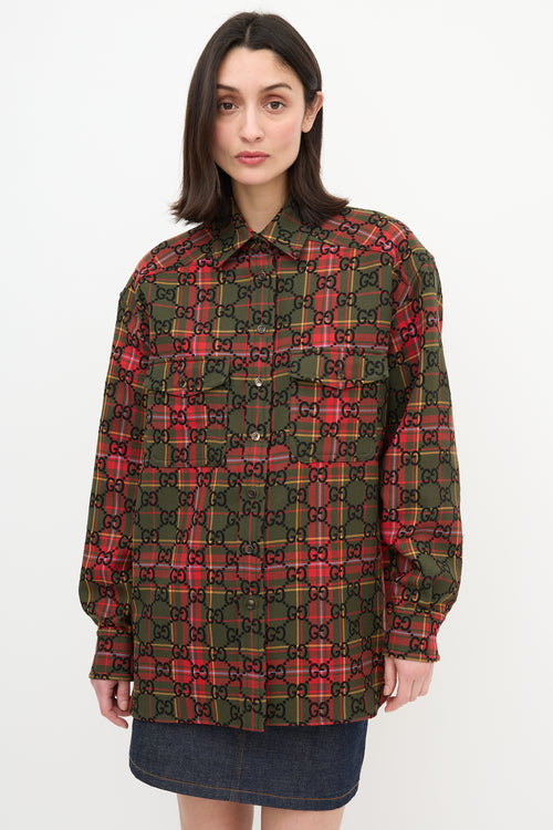 Gucci Wool GG Tartan Shirt