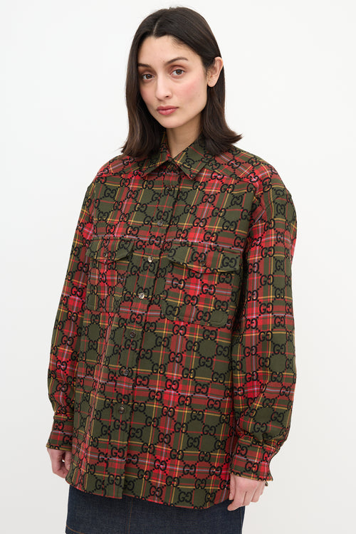 Gucci Wool GG Tartan Shirt