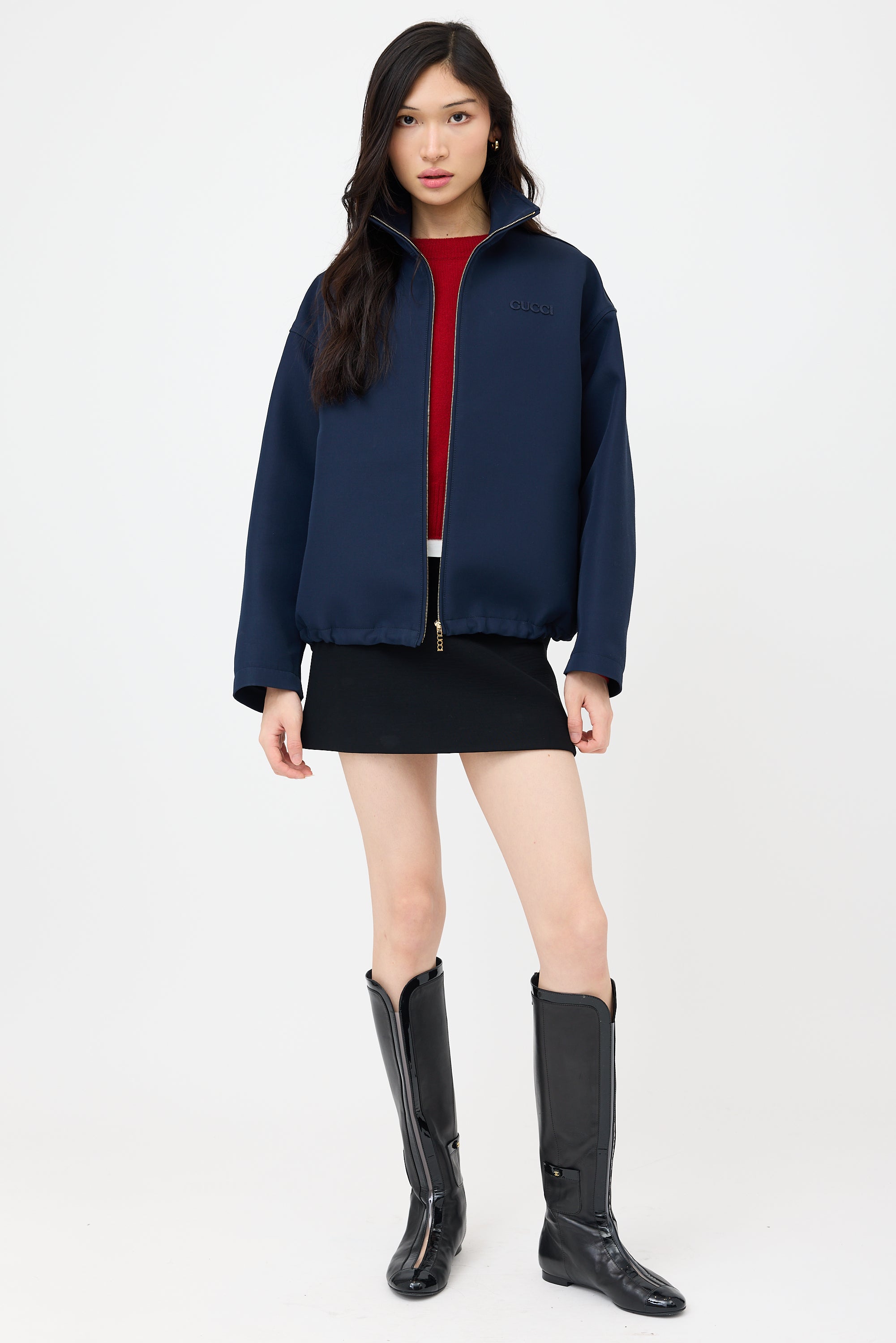 Gucci Wool Logo Zip Jacket