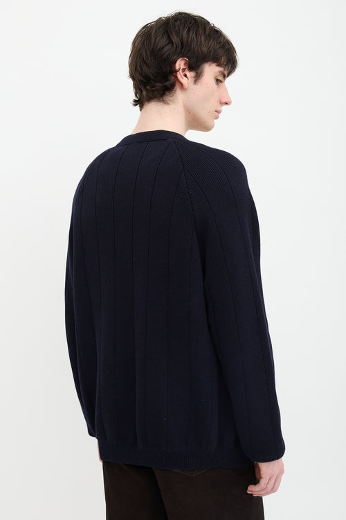 Gucci Wool Knit Web Trimmed Cardigan