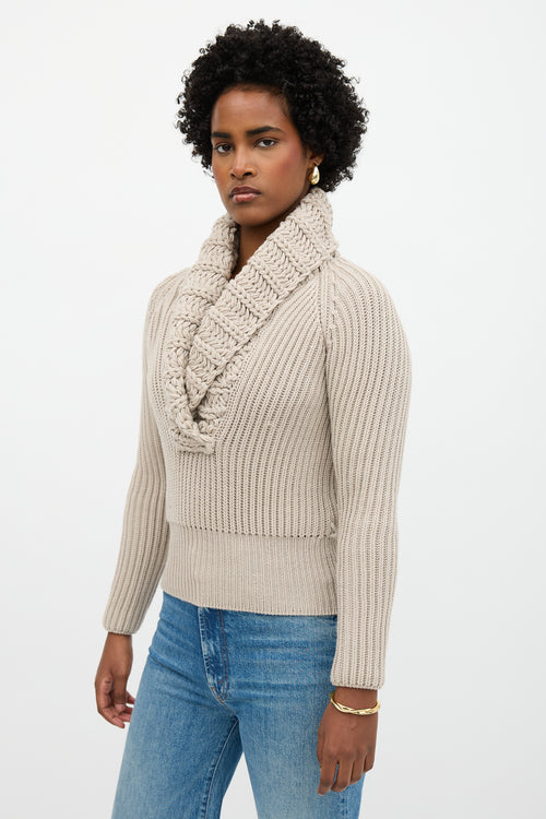 Gucci Wool Shawl Sweater