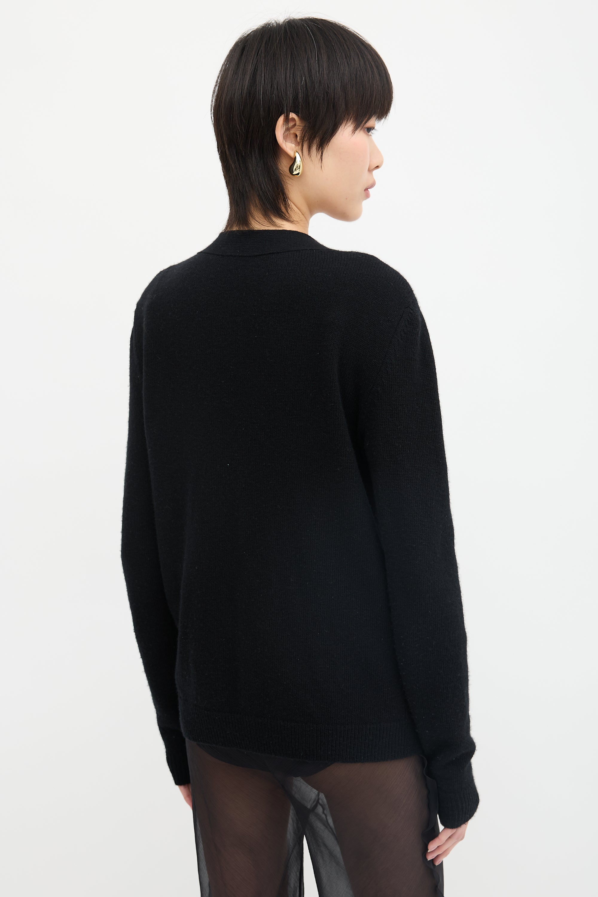 Gucci Wool & Cashmere Applique Cardigan