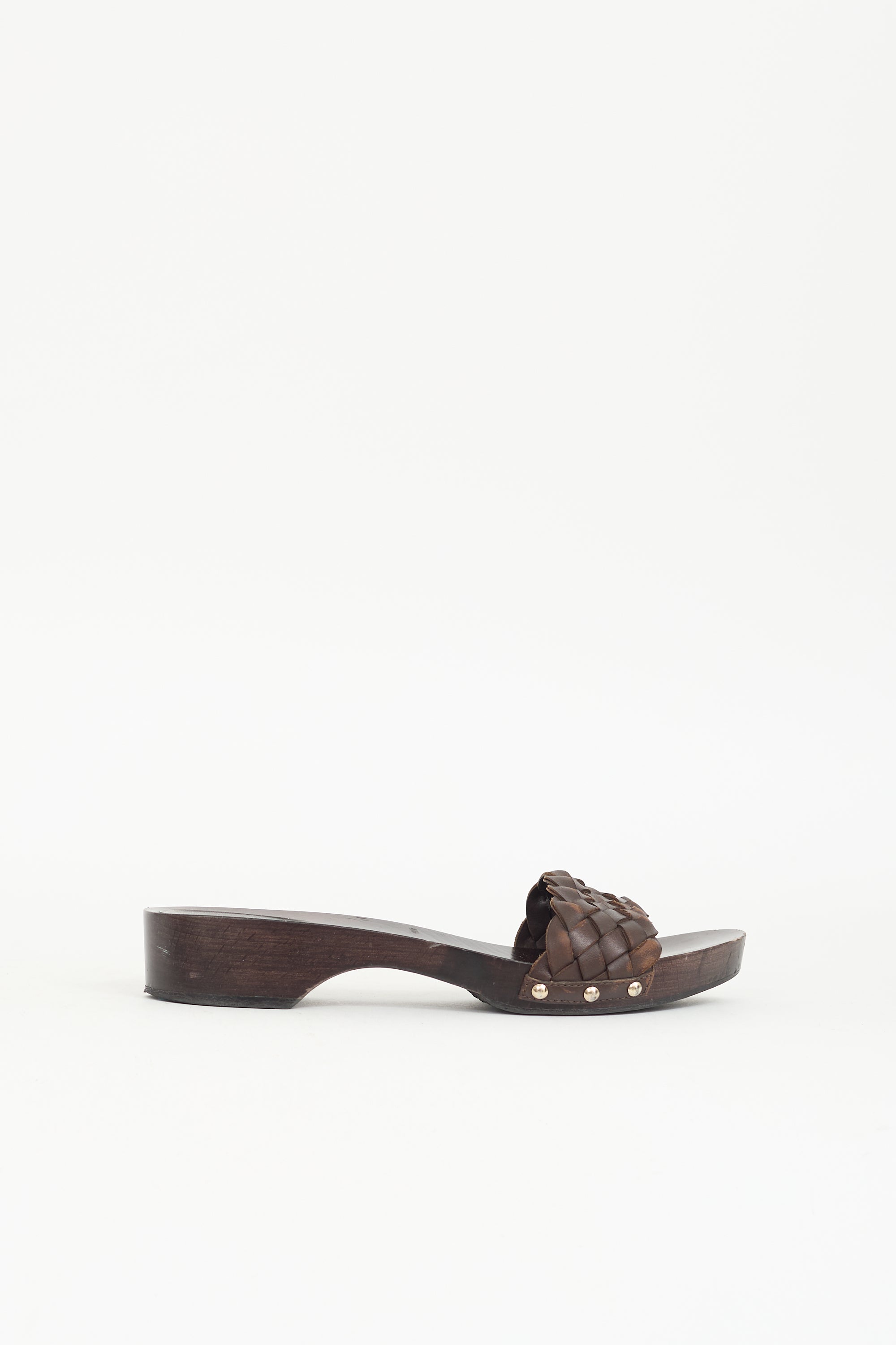 Gucci Woven Leather Mule