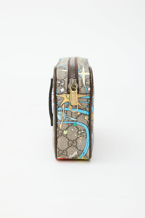 Gucci X Disney Brown & Multi Donald Monogram Belt Bag