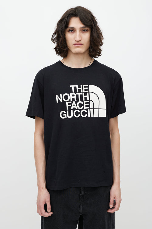 Gucci X The North Face Black & White Logo T-Shirt