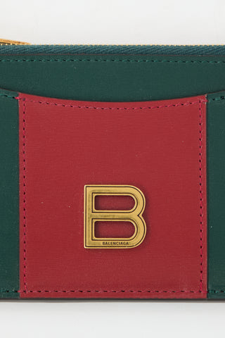 Gucci X Balenciaga 2021 Green & Red Leather "The Hacker Project" Wallet