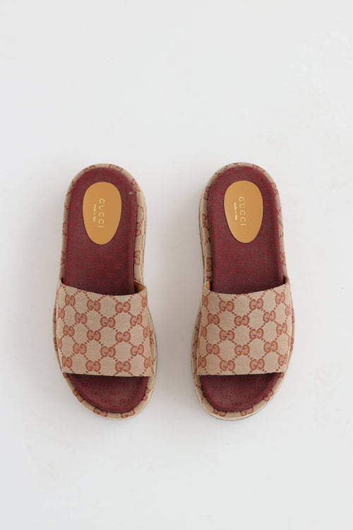 Gucci Monogram Platform Sandal