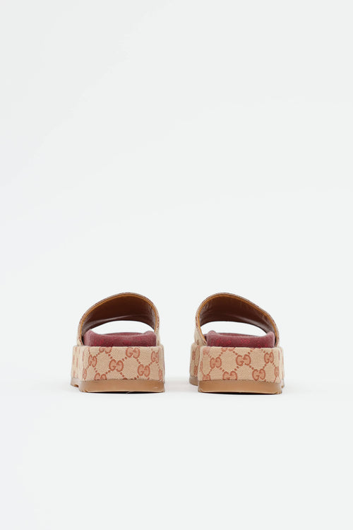 Gucci Monogram Platform Sandal