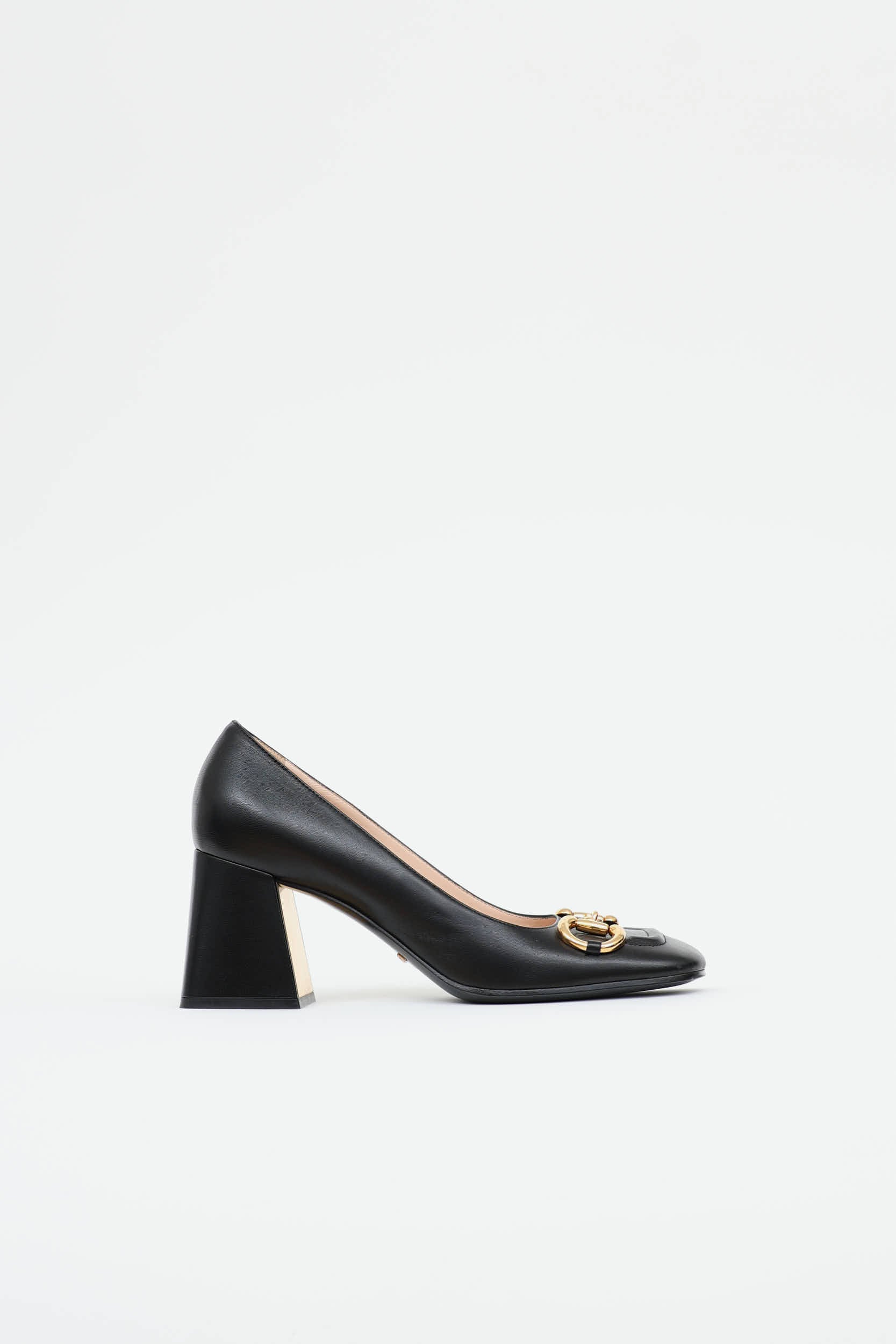 Gucci Leather Horsebit Malaga Heel