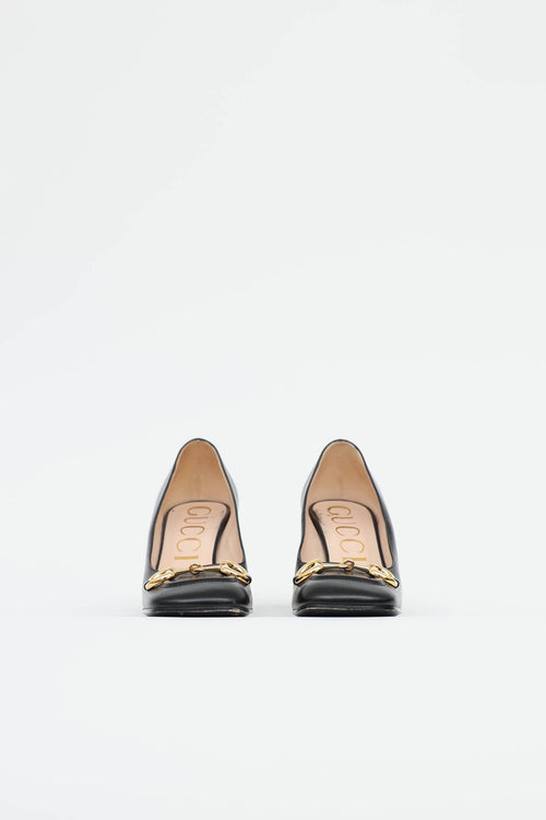 Gucci Leather Horsebit Malaga Heel
