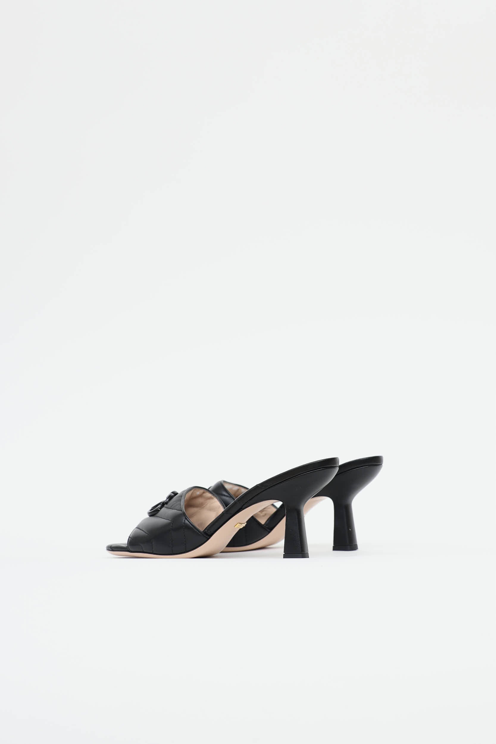 Gucci Leather Marmont Logo Heel