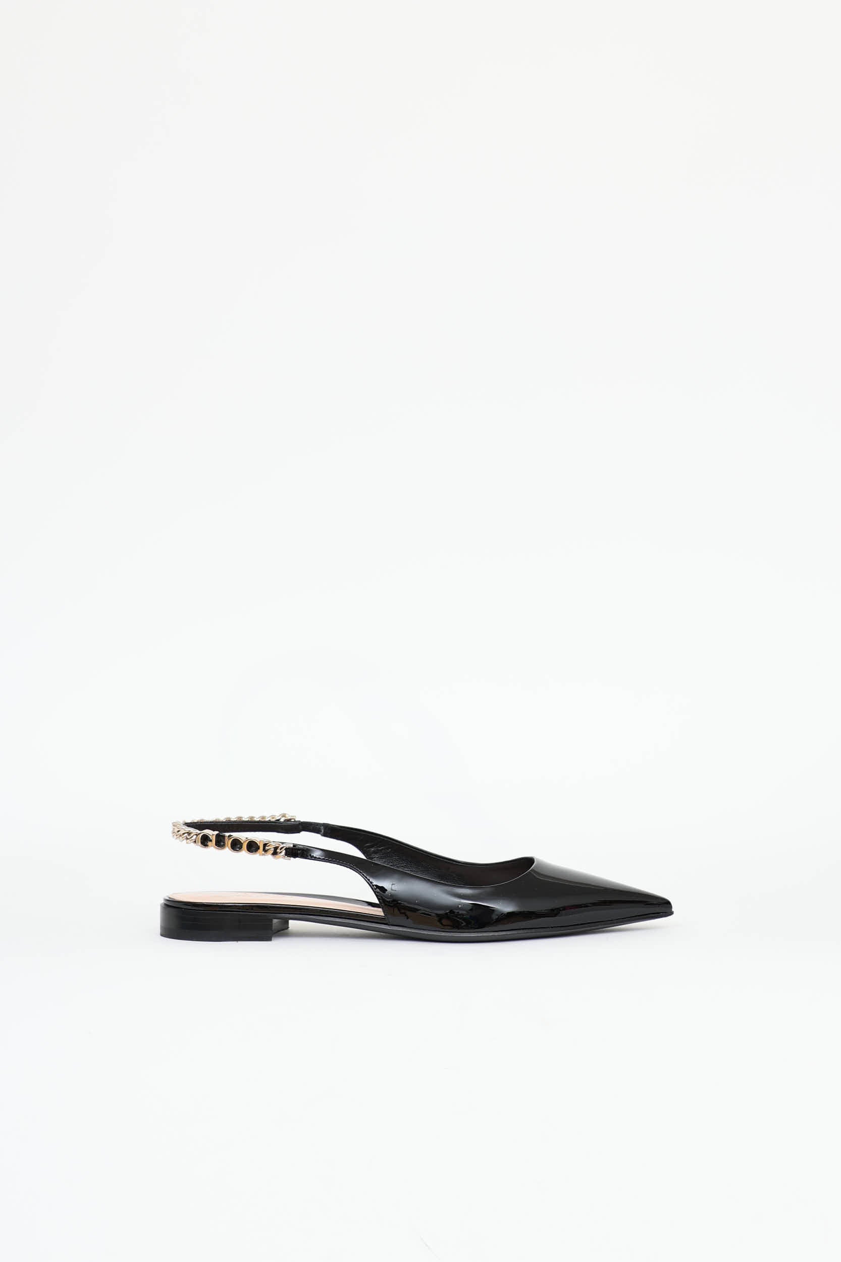 Gucci Patent Slingback Flat