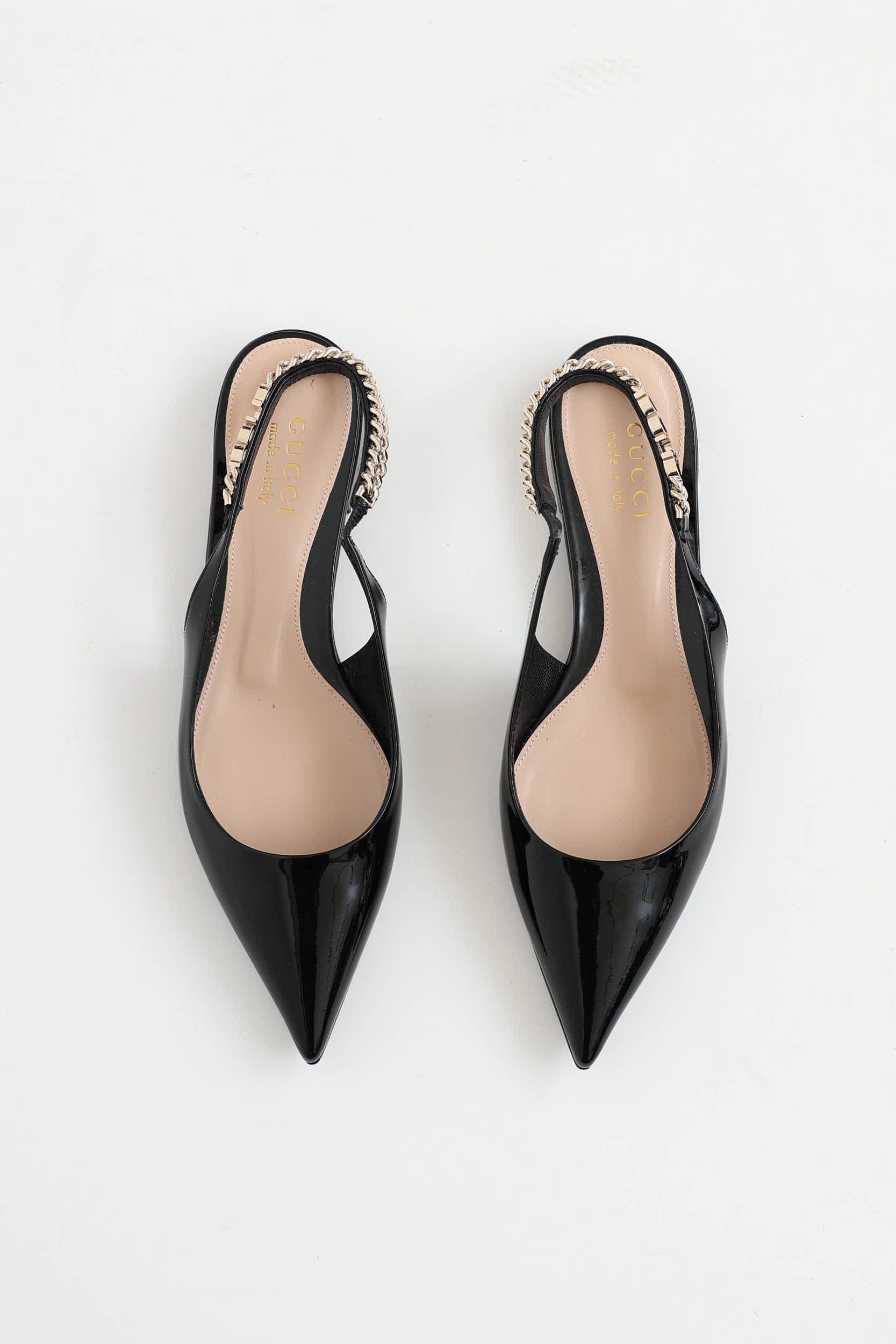Gucci Patent Slingback Flat