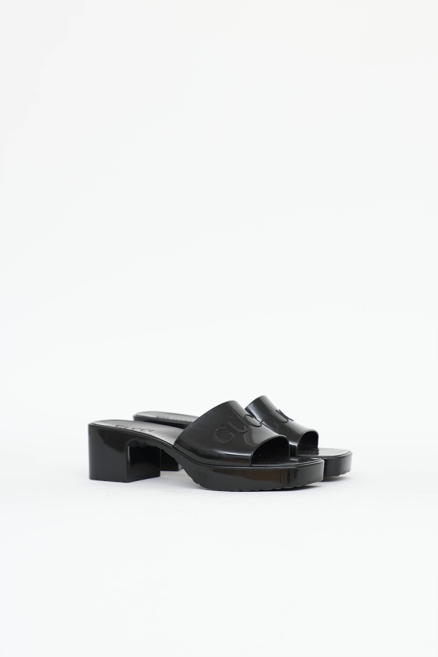 Gucci Rubber Logo Mule