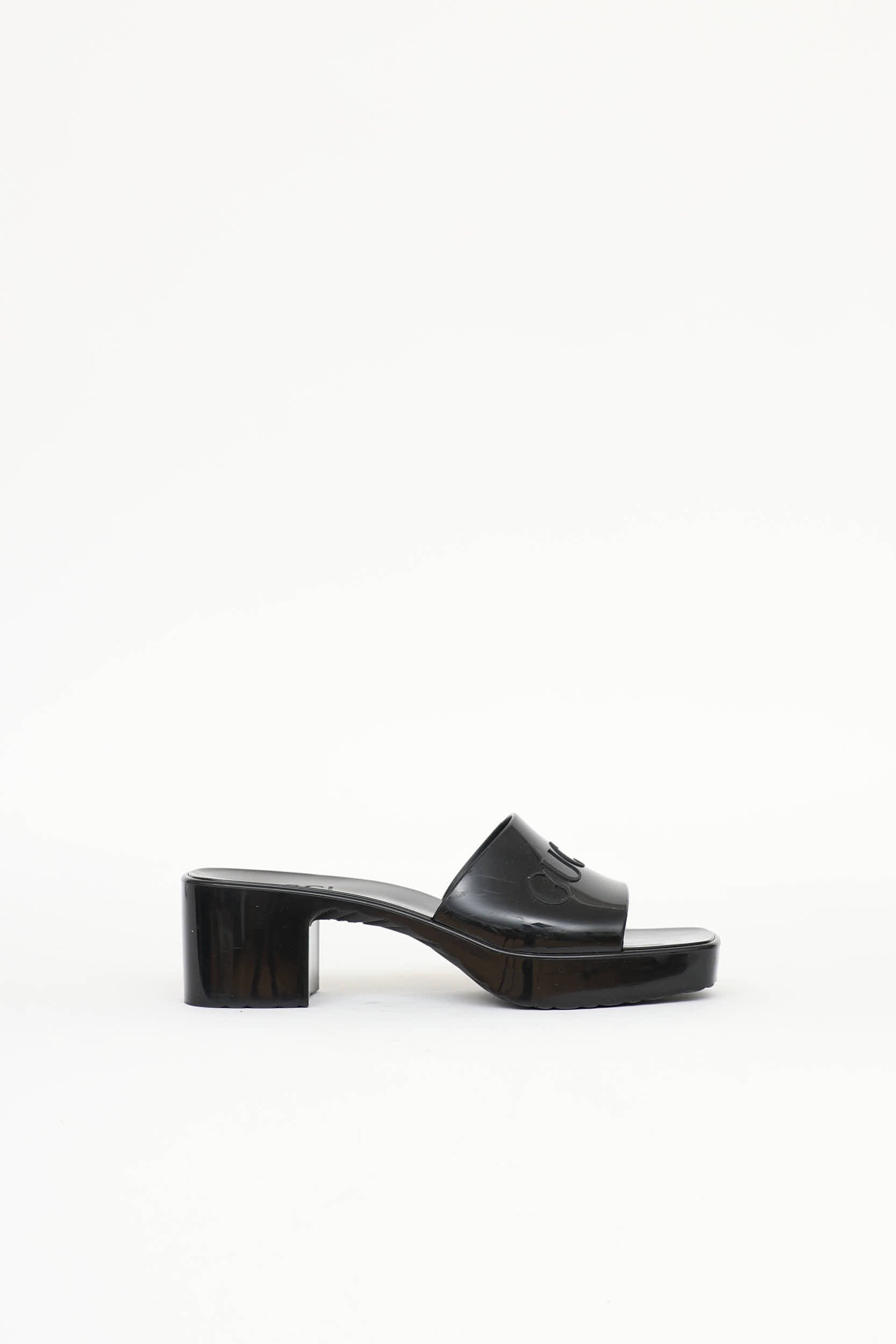 Gucci Rubber Logo Mule