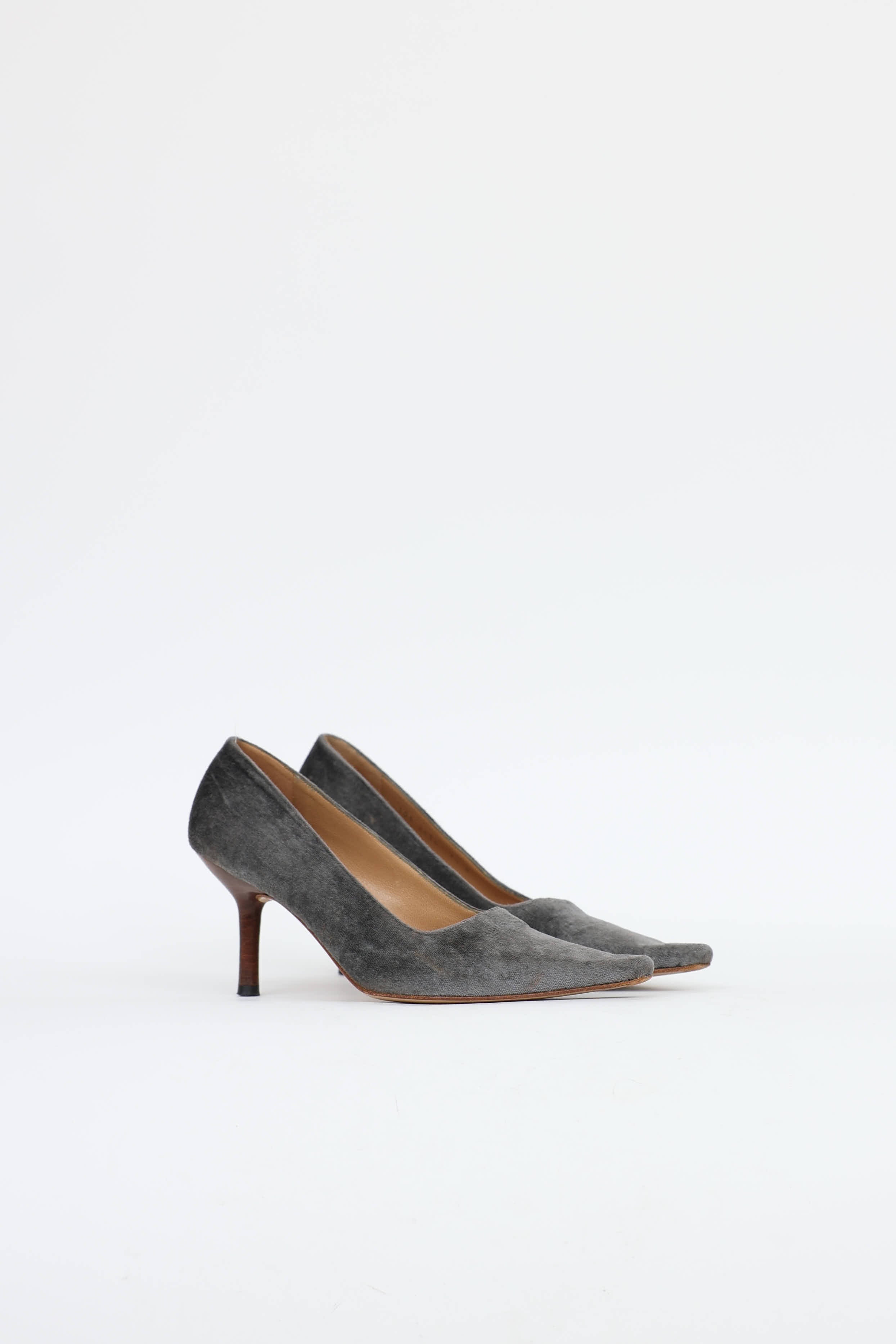 Gucci Velvet Pointed Toe Pump