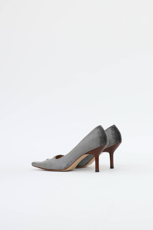 Gucci Velvet Pointed Toe Pump