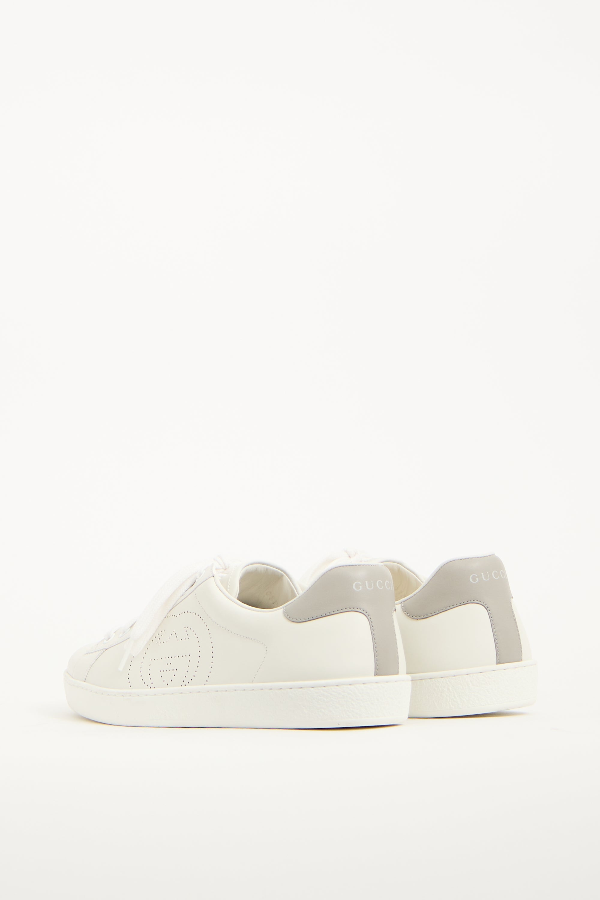 Gucci White Leather GG Ace Sneaker