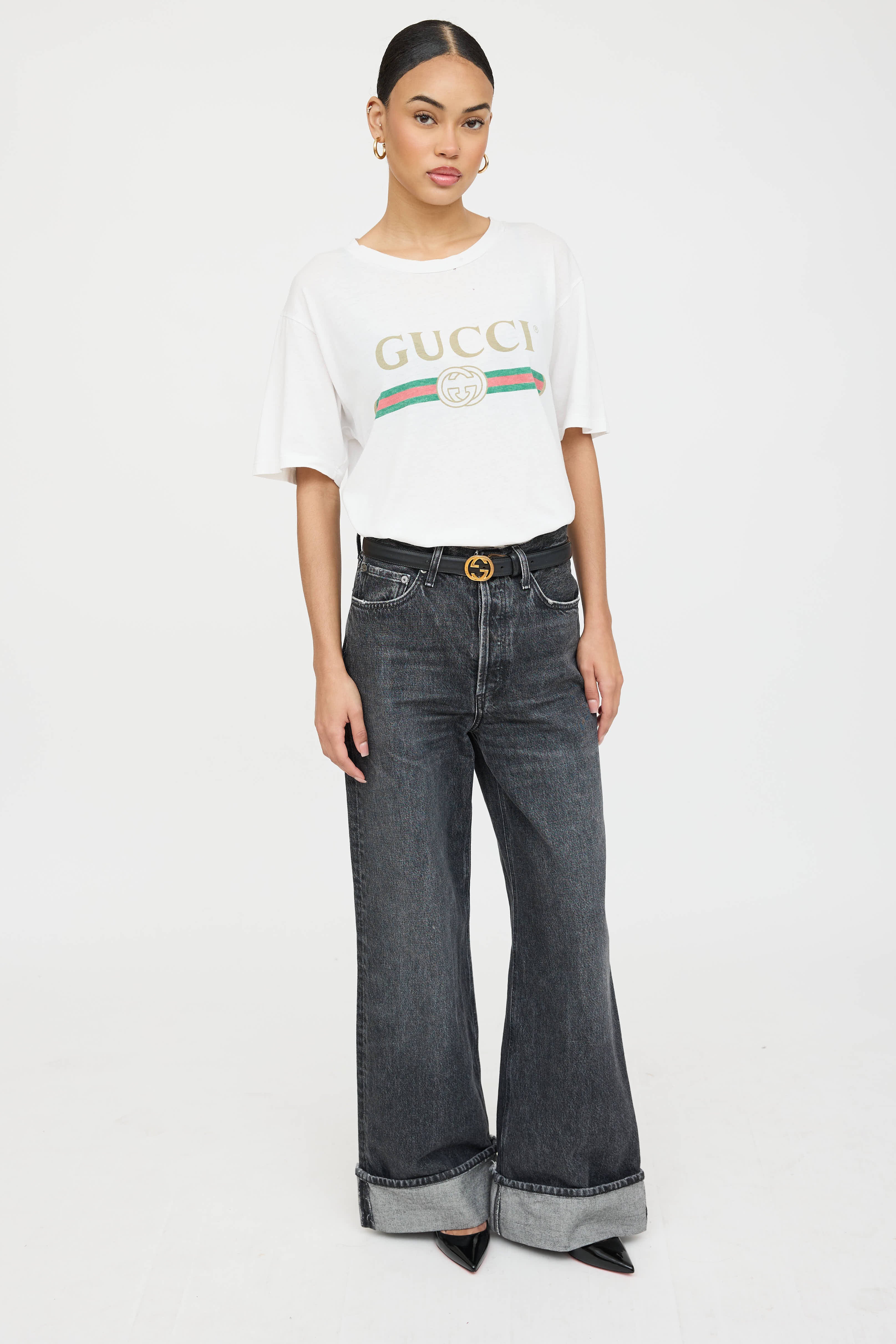 Gucci Distressed Logo T-Shirt
