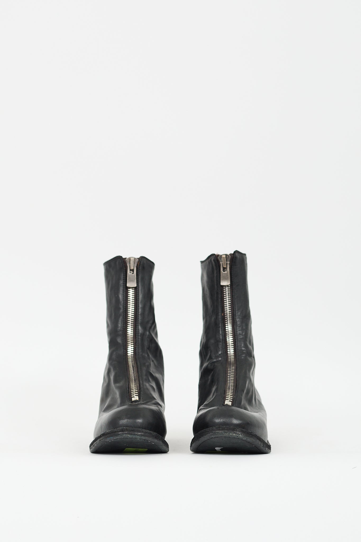 Guidi Black Leather PL2 Zip Boot