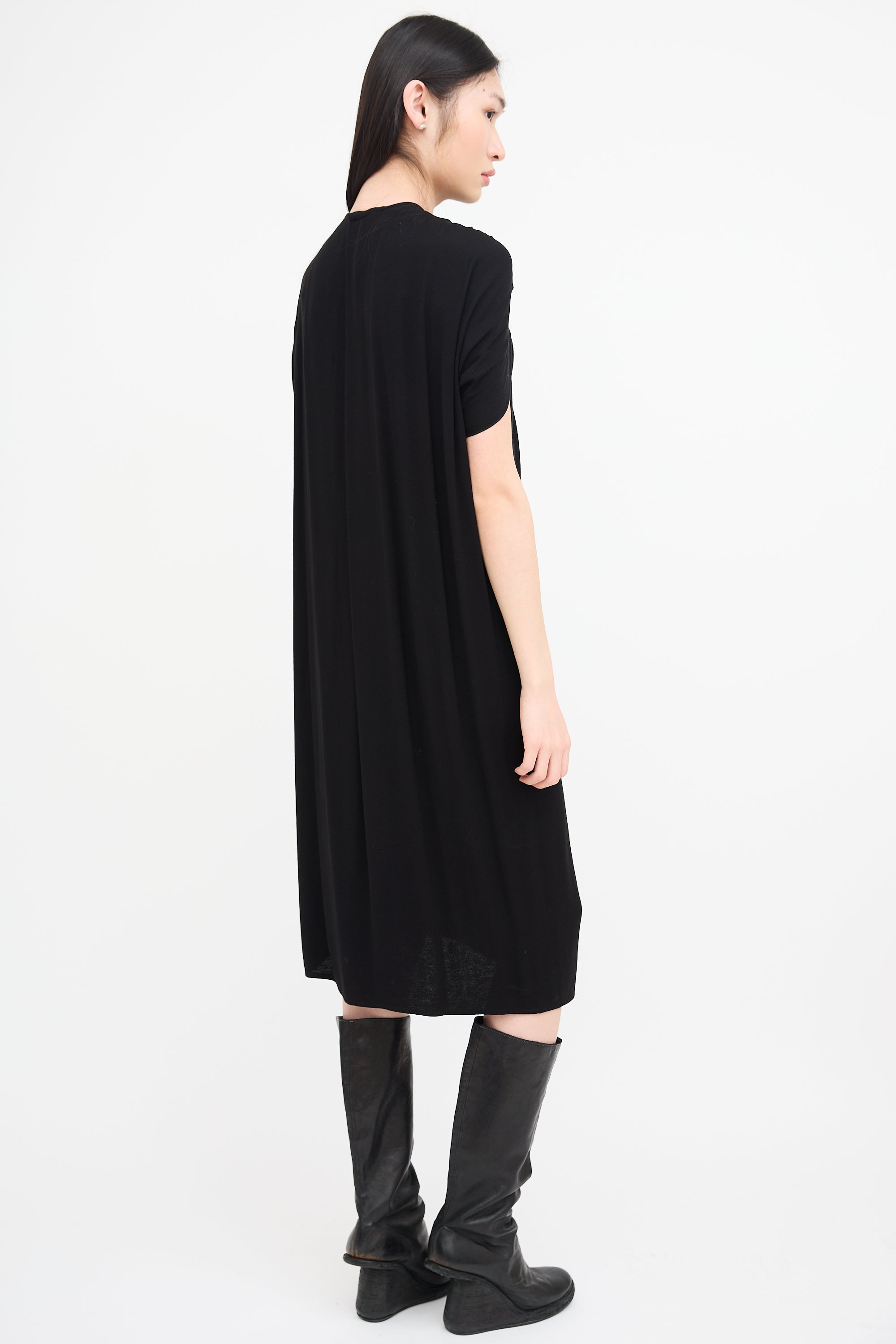 Haider Ackermann Black Draped Halter Dress