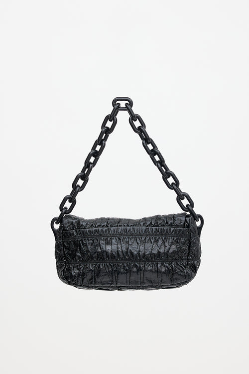 Prada Vernice Gaufre Flap Bag