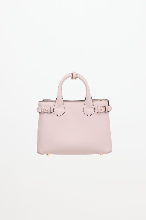 Burberry Leather Small Banner Tote Bag