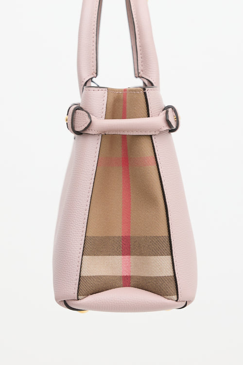 Burberry Leather Small Banner Tote Bag