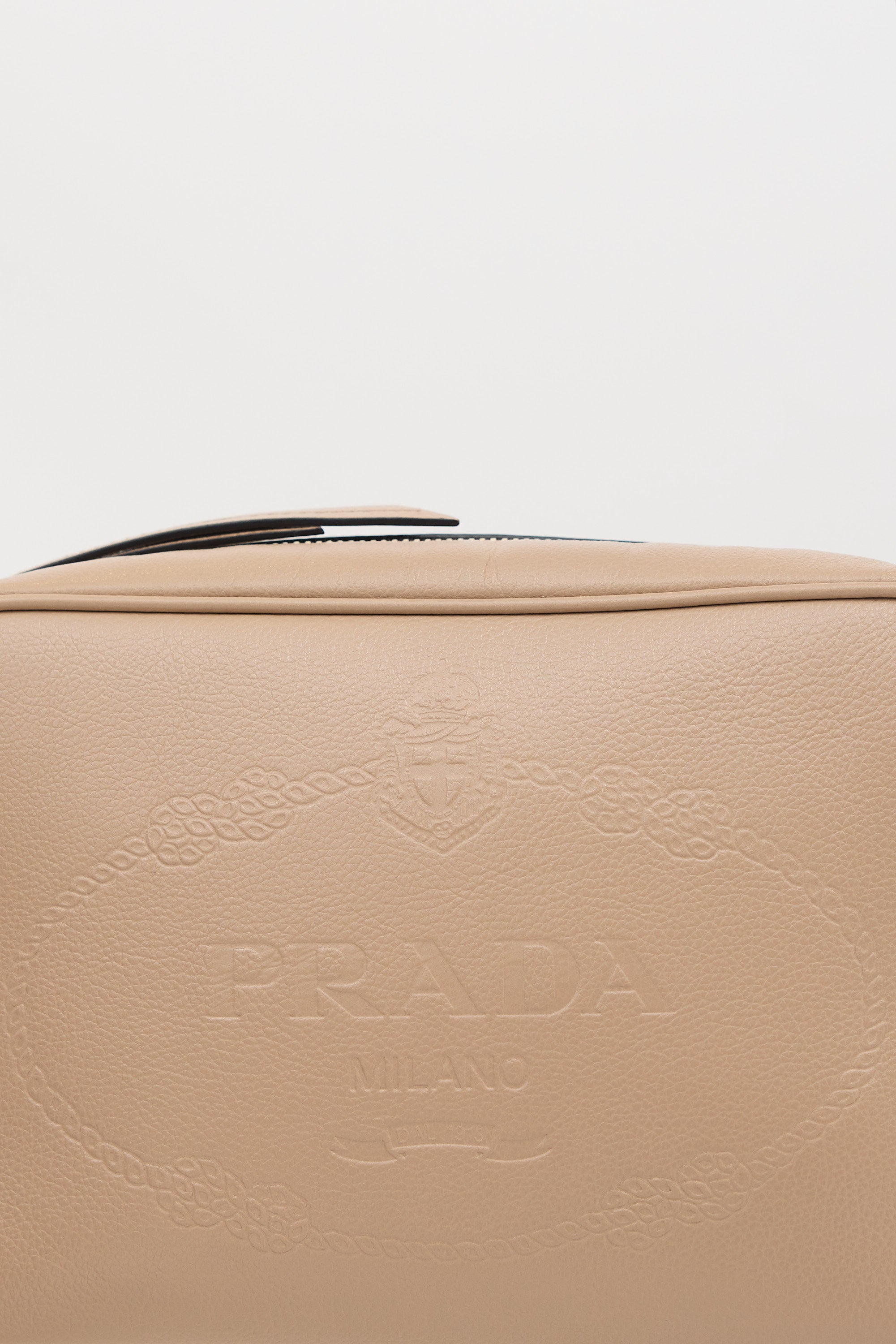 Prada Glacé Leather Logo Camera Bag