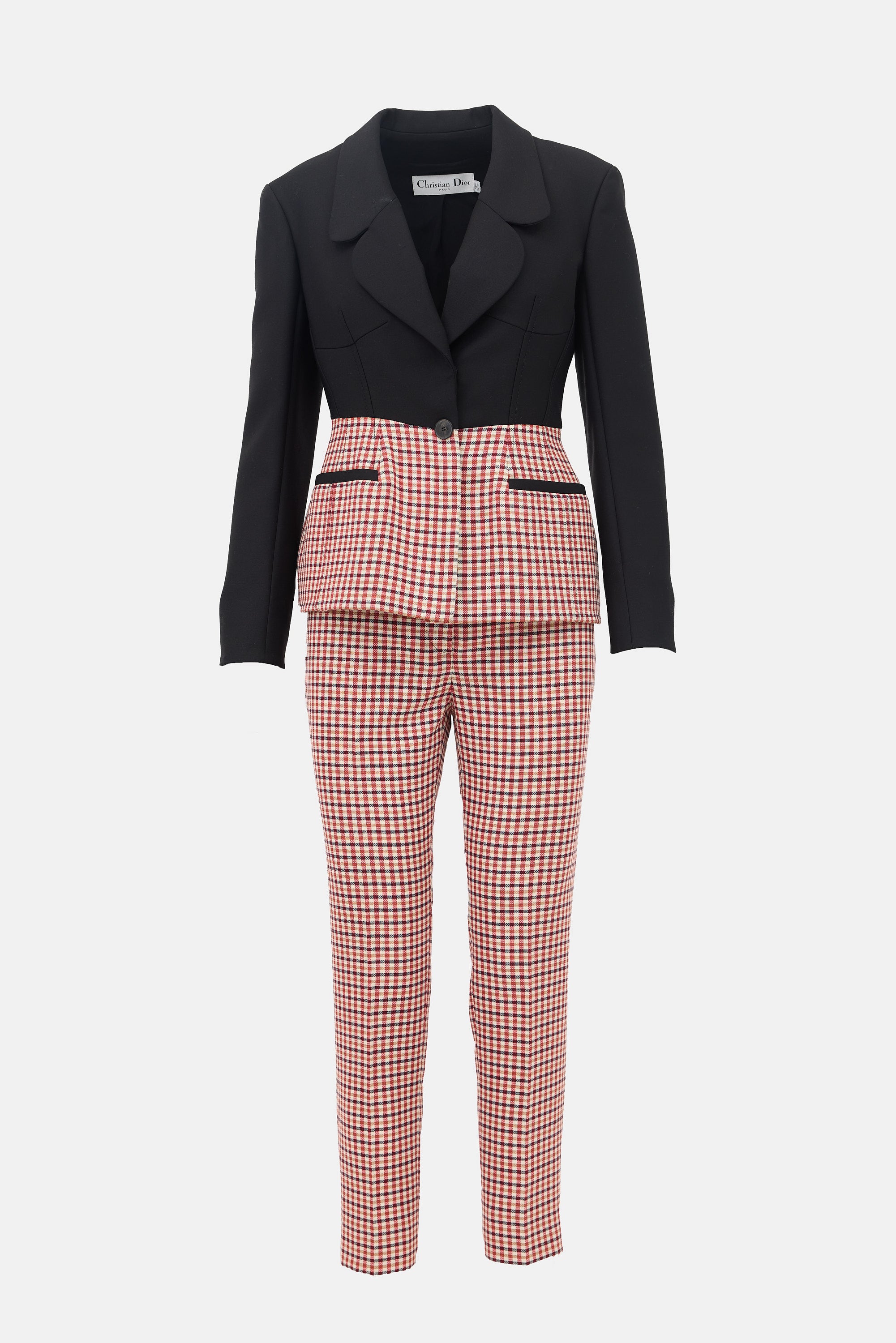 Dior Wool Check Suit Set