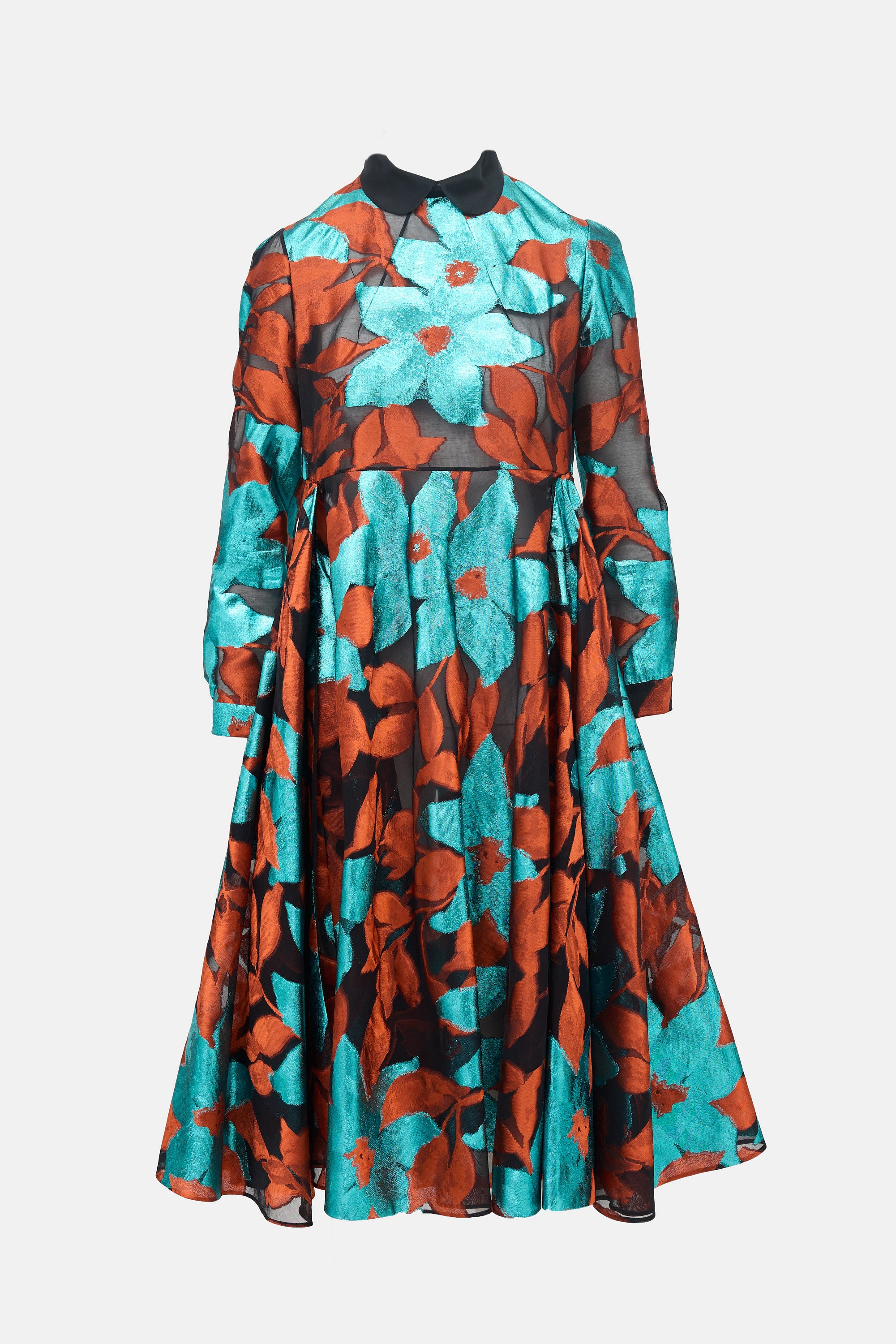 Delpozo Metallic Jacquard Sheer Top