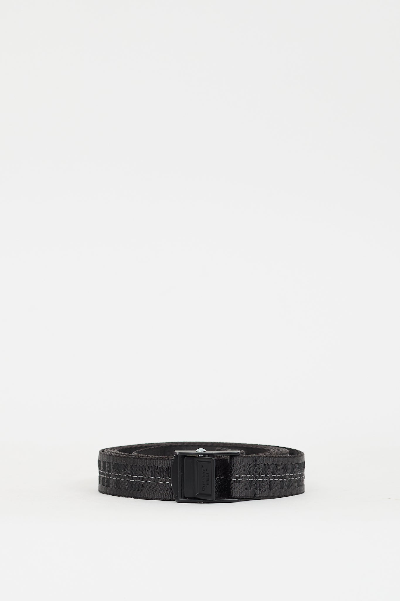 Off-White Black Mini Industrial Logo Long Belt