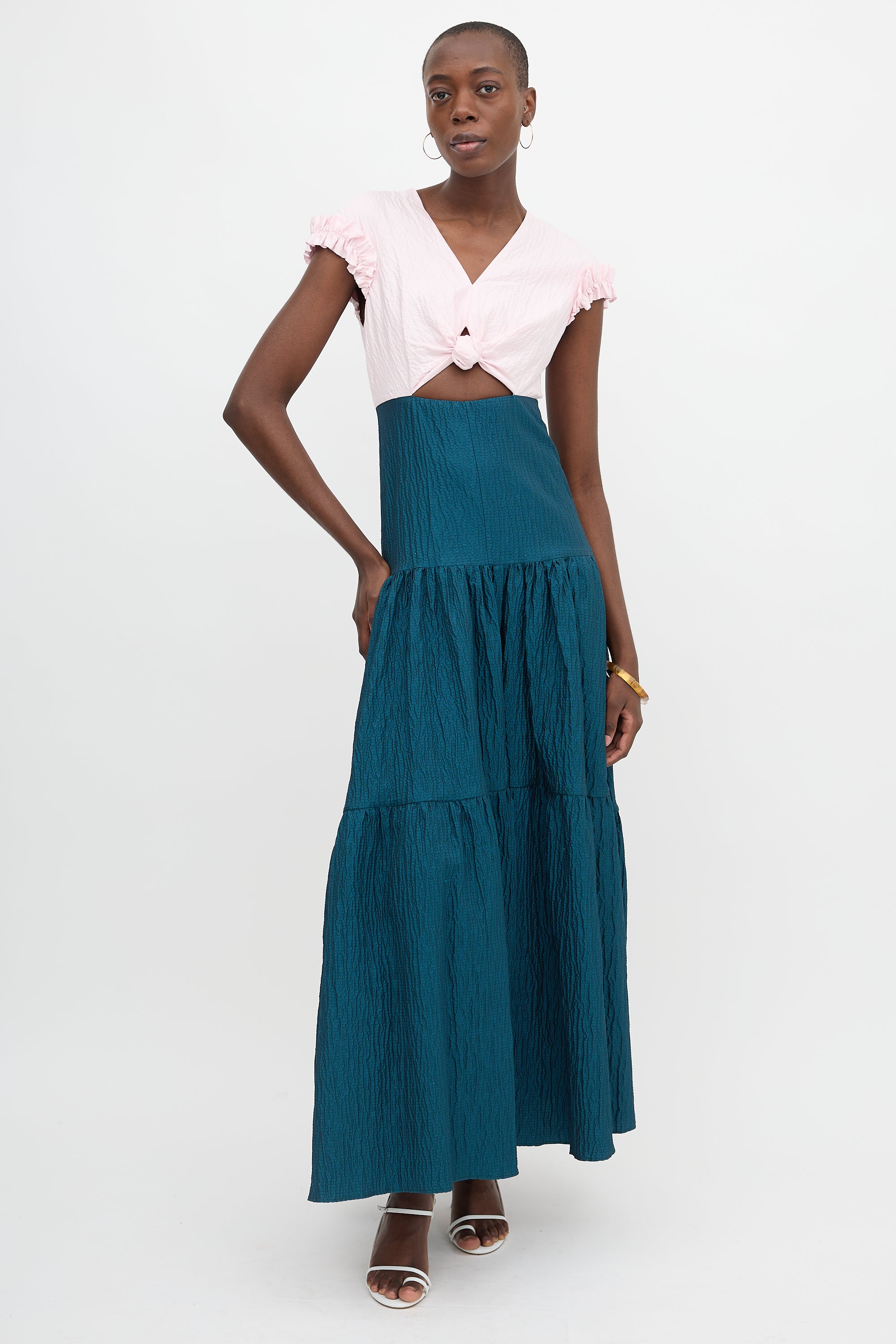 Hellessy Textured Two-Tone Dress