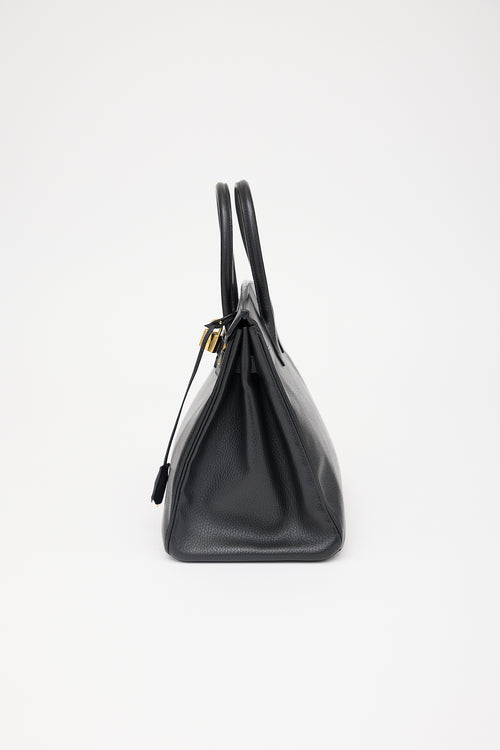 Hermès 1996 Noir Ardennes Birkin 35 Bag