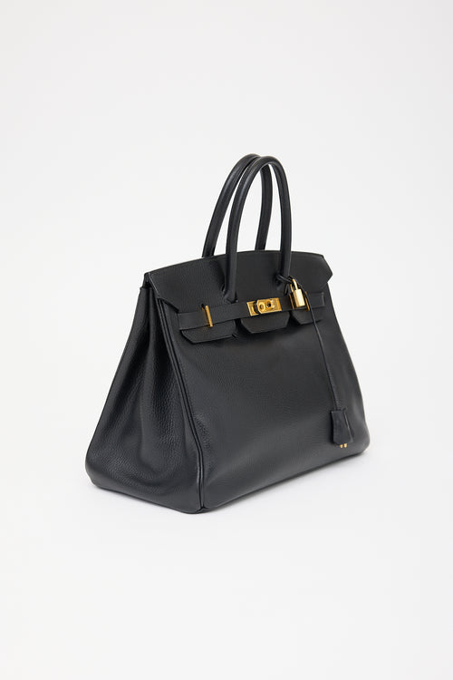 Hermès 1996 Noir Ardennes Birkin 35 Bag