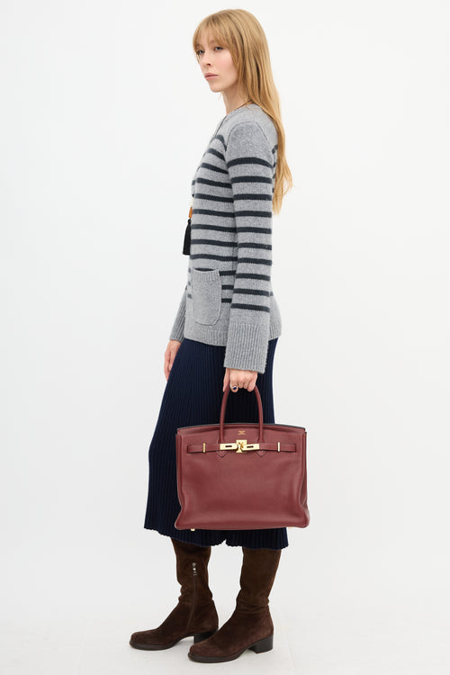 Hermès 2005 Rouge H Togo Birkin 35 Bag