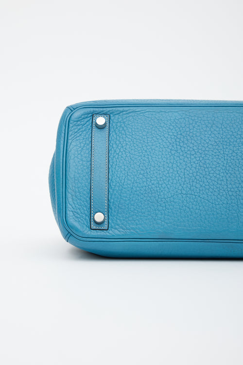 Hermès 2007 Bleu Jean Clemence Birkin 30 Bag