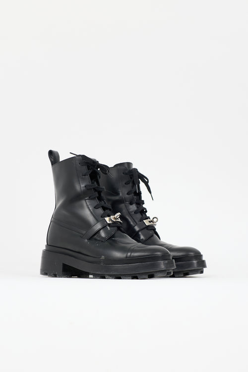 Hermès Leather Funk Combat Boot