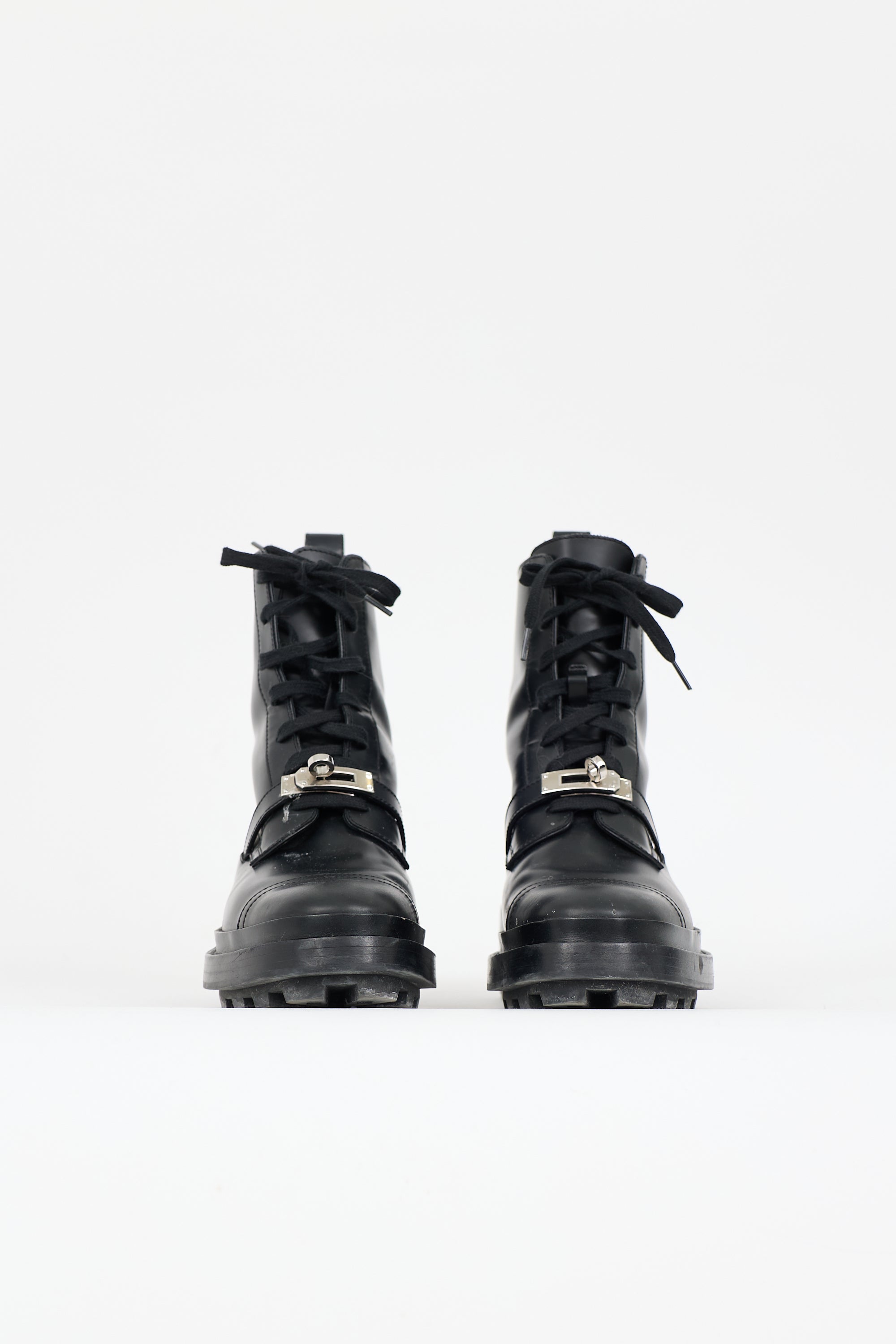 Hermès Leather Funk Combat Boot