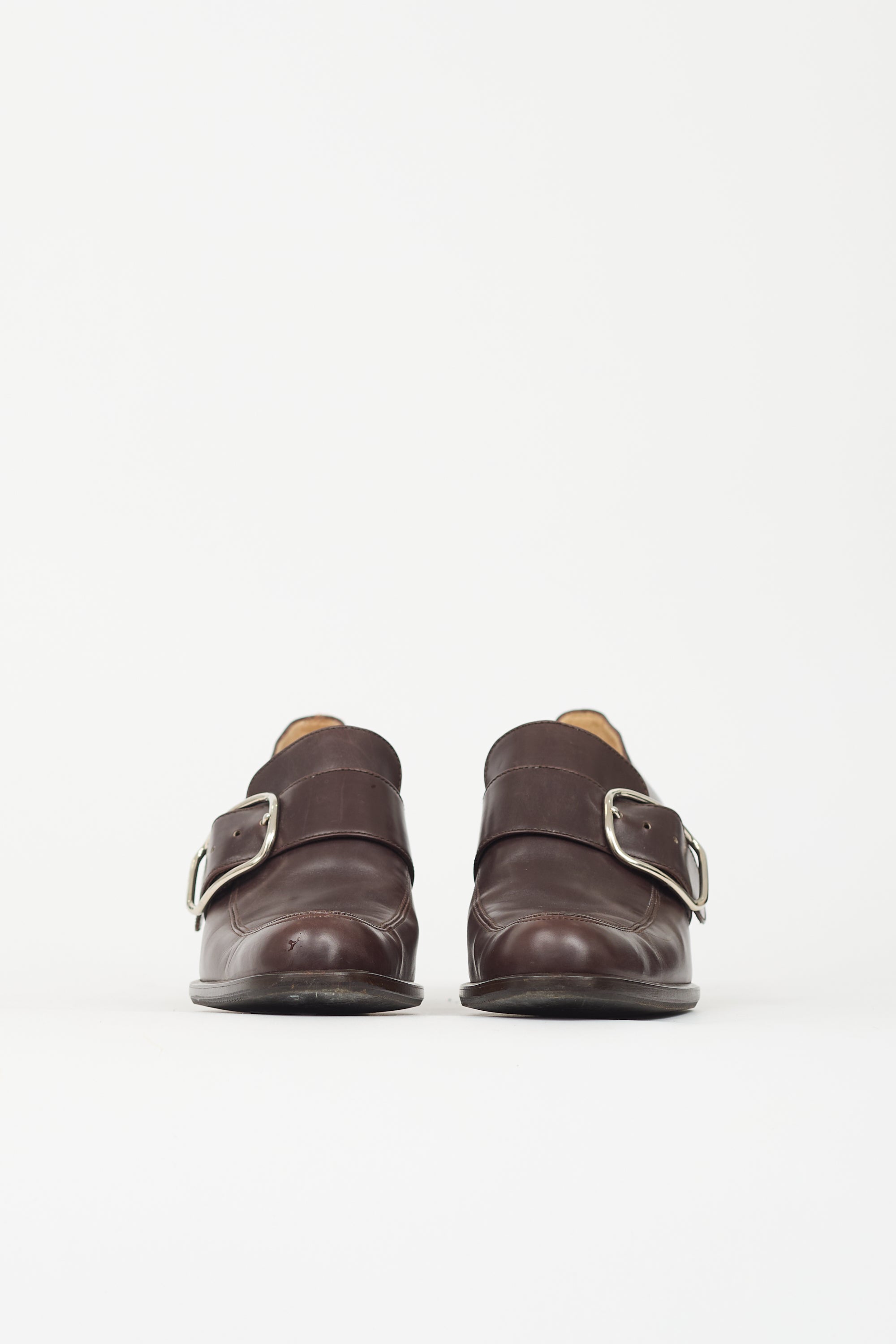 Hermès Leather Heeled Loafer