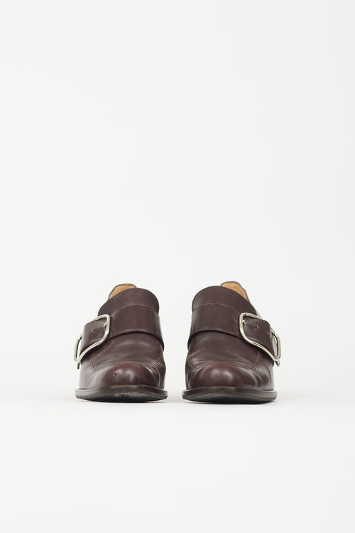 Hermès Leather Heeled Loafer